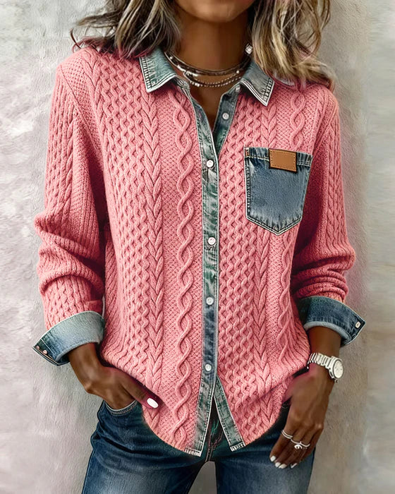 Raquel-Blusa larga con vaquero